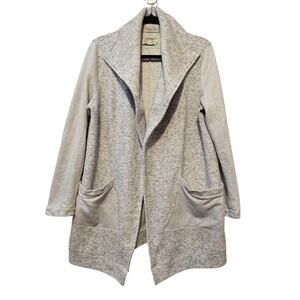Anthropologie Saturday Sunday Open Cardigan Sweater Womens LG Gray Lagenlook